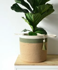 MM OLIVE & JUTE FLOOR BASKETS (SOUTH AFRICA)