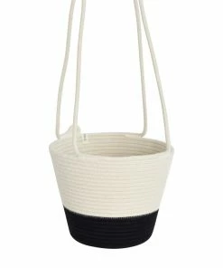 MM BLACK BLOCK COTTON HANGING PLANTER (SOUTH AFRICA)