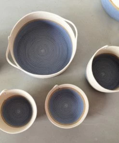 MM JUTE & BLUE-GREY BLOCK COTTON PLANTERS (SOUTH AFRICA) FLORA