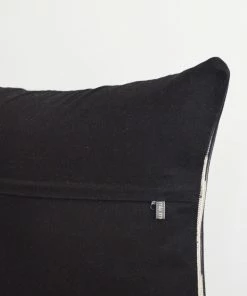 MM BLACK IKAT COTTON THROW PILLOW 9 MM BLACK IKAT COTTON THROW PILLOW