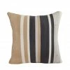 MM JUTE & BLACK COTTON THROW PILLOW