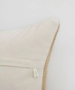 MM JUTE & BLACK COTTON THROW PILLOW 8 MM JUTE & BLACK COTTON THROW PILLOW