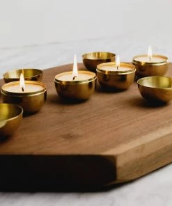 CL BRASS SPHERE TRAVEL CANDLES