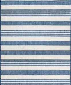 NLD GREAT OUTDOORS ROBAN STRIPE BLUE RUGS