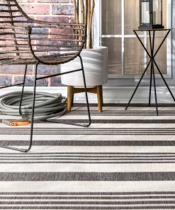 NLD GREAT OUTDOORS ROBAN STRIPE BLUE RUGS