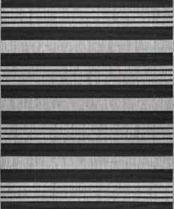 NLD BLACK ROBAN STRIPE RUG