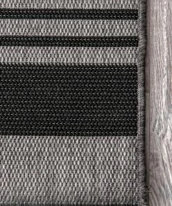 NLD BLACK ROBAN STRIPE RUG