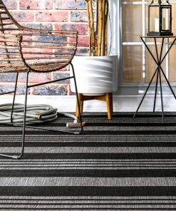 NLD BLACK ROBAN STRIPE RUG