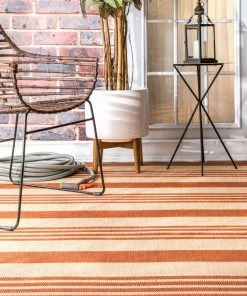 NLD GREAT OUTDOORS ROBAN STRIPE BLUE RUGS