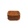 BH HYGGE TEAK TINY SQUARE PINCH BOWL (set Of 4)