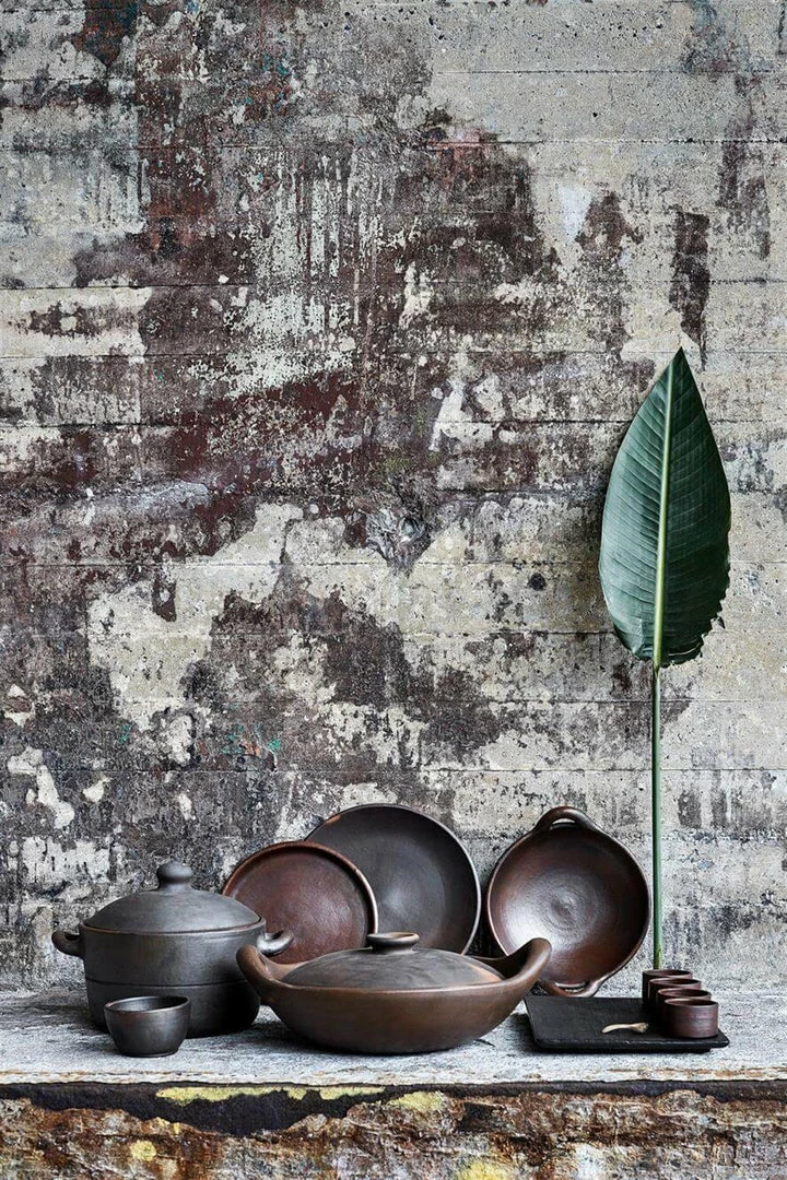 BD ENTERTAINING BROWN TERRACOTTA ROASTER 6 BD ENTERTAINING BROWN TERRACOTTA ROASTER