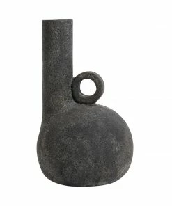 BD BLACK DARK GREY BOTTLE CROP VASE