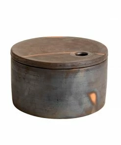 BD BROWN TERRACOTTA SERVING CONTAINER W/LID