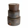 BD BROWN TERRACOTTA SERVING CONTAINER W/LID