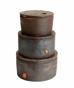 BD BROWN TERRACOTTA SERVING CONTAINER W/LID
