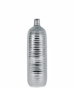 UT SILVER RIBBED VASES