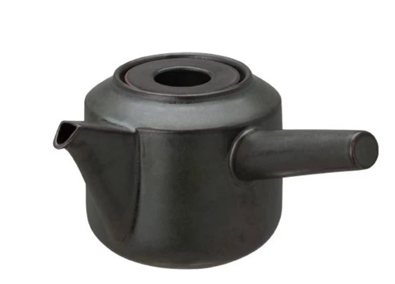 KN BLACK CERAMIC TEAPOT - KYUSU 5 KN BLACK CERAMIC TEAPOT - KYUSU