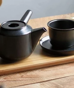 KN BLACK CERAMIC TEAPOT - KYUSU
