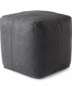 JPD ULTRA SUAVE VEGAN POUF BLACK