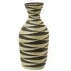 KZ BLACK HUYE TALL FLOOR VASE 19" (RWANDA)