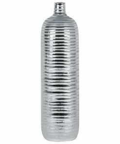 UT SILVER RIBBED VASES