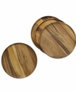 NO THAI DARK WOOD PLATES 8" (THAILAND) ENTERTAINING