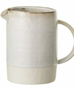 BV WHITE EARTHENWARE PITCHER