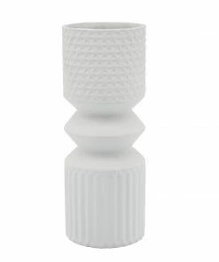 SB BOHO WHITE MALLET VASES