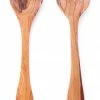 SW OLIVE WOOD CHAPARRAL SALAD SERVING SPOONS (KENYA)