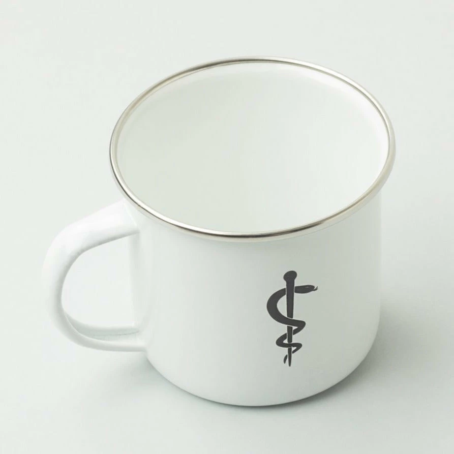 AF WHITE ENAMEL MUGS KITCHEN 5 AF WHITE ENAMEL MUGS KITCHEN