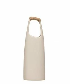 BV BOHO WHITE STONEWARE HANDLE VASES