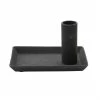 BV BLACK METAL TAPER TRAY HOLDER