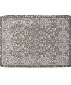 DYD FARAH BORDER NEUTRAL MEMORY FOAM BATH MAT