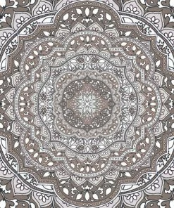 DYD FARAH ROUND NEUTRAL SHOWER CURTAIN BATH