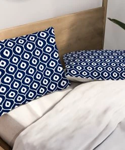 DYD SKY & WATER LEELA NAVY PILLOW SHAMS