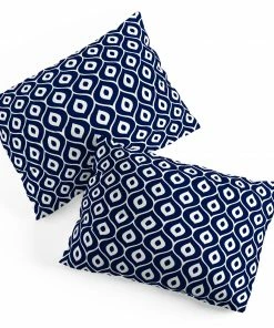 DYD SKY & WATER LEELA NAVY PILLOW SHAMS