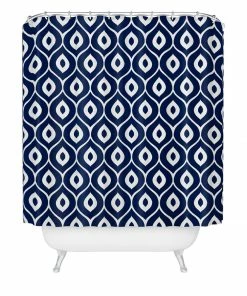 DYD LEELA NAVY SHOWER CURTAIN BATH