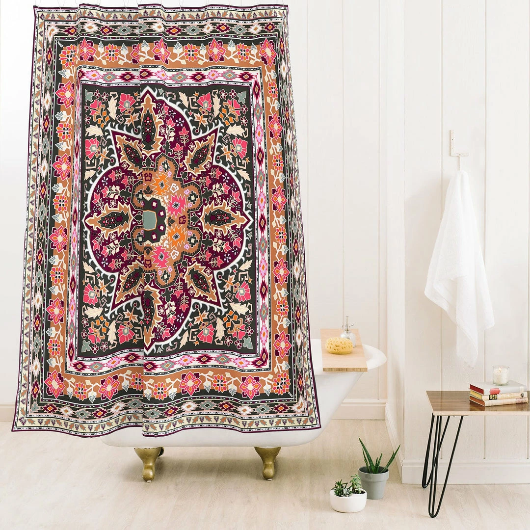 DYD SEMERA RUST SHOWER CURTAIN BATH 4 DYD SEMERA RUST SHOWER CURTAIN BATH