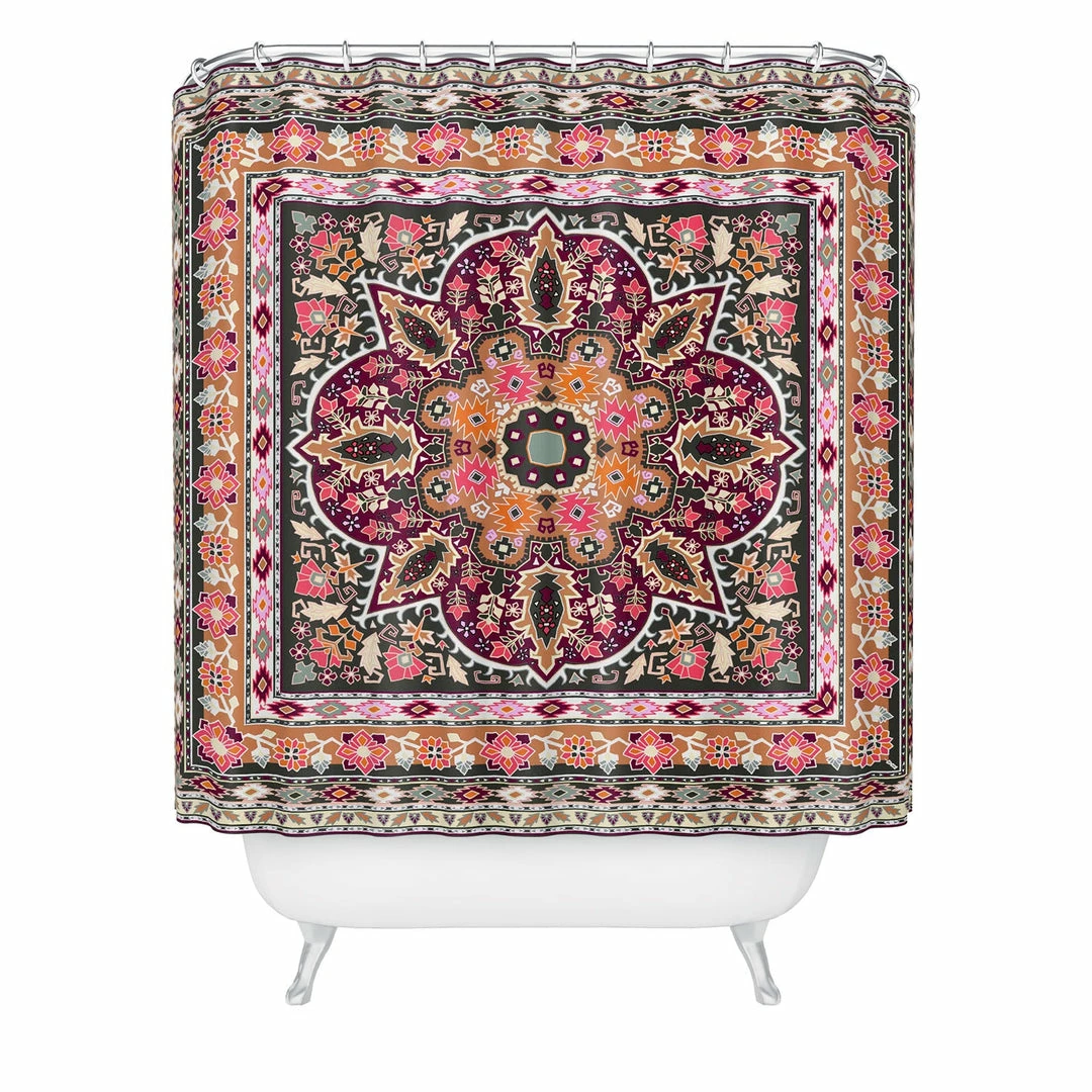 DYD SEMERA RUST SHOWER CURTAIN BATH 3 DYD SEMERA RUST SHOWER CURTAIN BATH