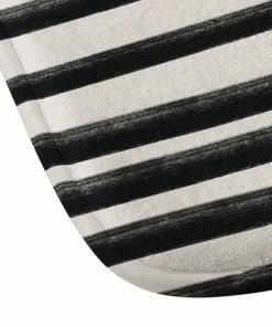 DYD BLACK HORIZONTAL LINES MEMORY FOAM BATH MAT 8 DYD BLACK HORIZONTAL LINES MEMORY FOAM BATH MAT