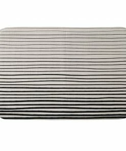 DYD BLACK HORIZONTAL LINES MEMORY FOAM BATH MAT