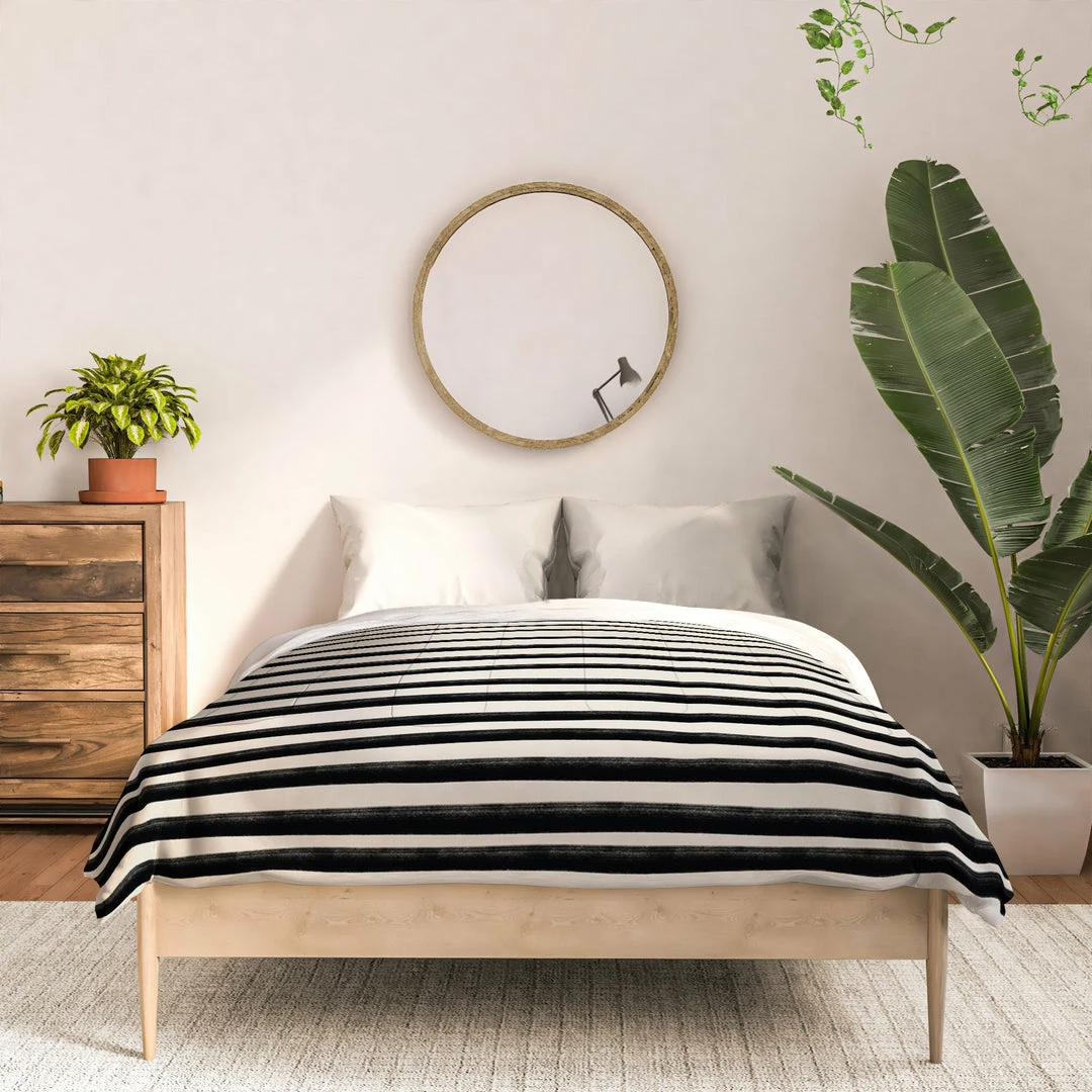 DYD BLACK HORIZONTAL LINES DUVET / COMFORTER 14 DYD BLACK HORIZONTAL LINES DUVET / COMFORTER