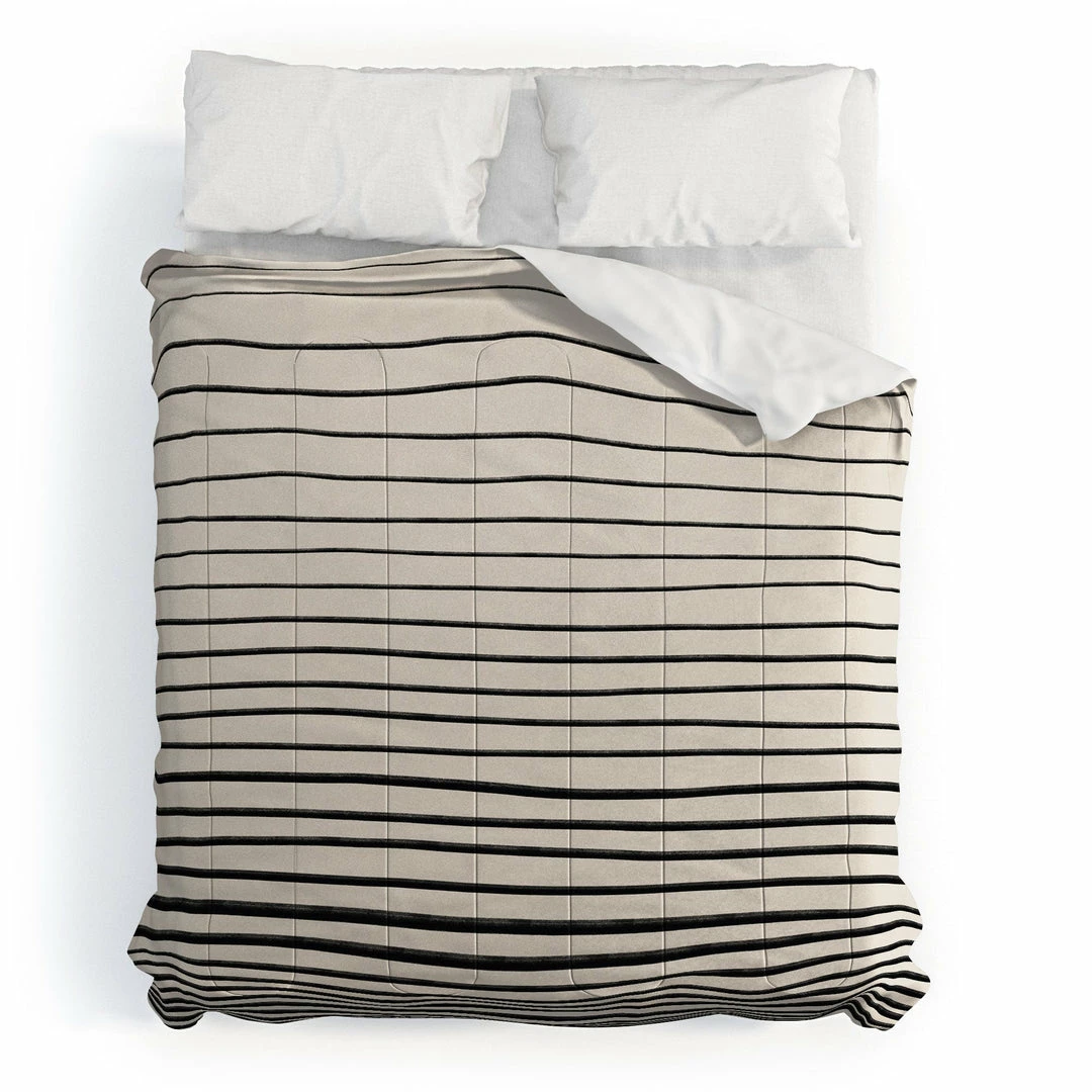 DYD BLACK HORIZONTAL LINES DUVET / COMFORTER 15 DYD BLACK HORIZONTAL LINES DUVET / COMFORTER