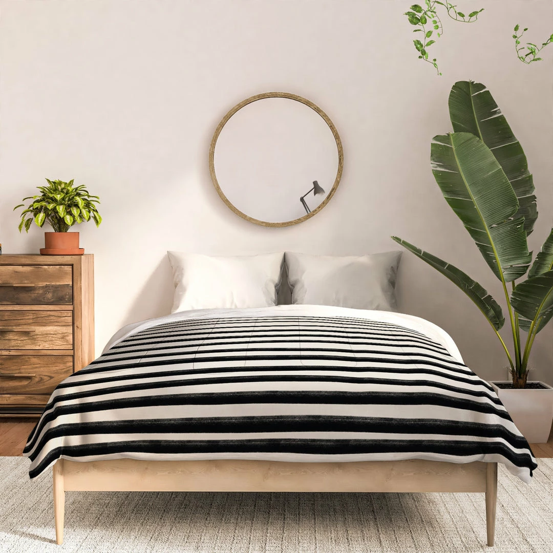 DYD BLACK HORIZONTAL LINES DUVET / COMFORTER 10 DYD BLACK HORIZONTAL LINES DUVET / COMFORTER