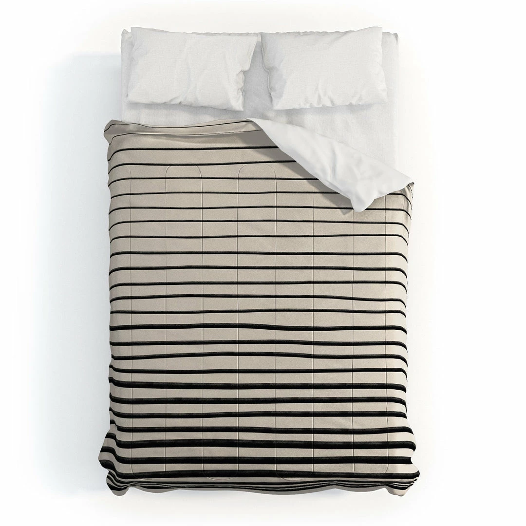 DYD BLACK HORIZONTAL LINES DUVET / COMFORTER 8 DYD BLACK HORIZONTAL LINES DUVET / COMFORTER