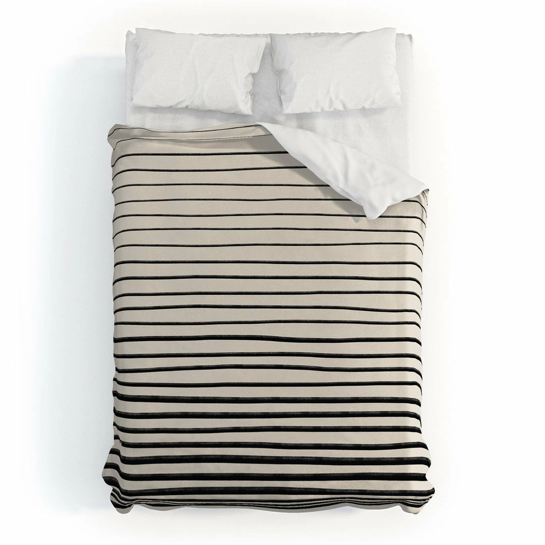 DYD BLACK HORIZONTAL LINES DUVET / COMFORTER 3 DYD BLACK HORIZONTAL LINES DUVET / COMFORTER