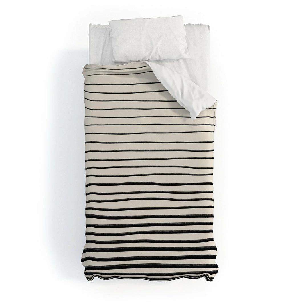 DYD BLACK HORIZONTAL LINES DUVET / COMFORTER 6 DYD BLACK HORIZONTAL LINES DUVET / COMFORTER