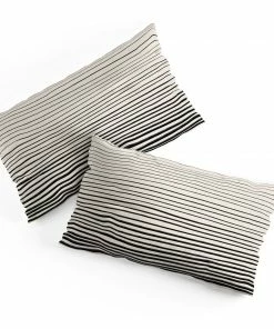 DYD BLACK HORIZONTAL LINES PILLOW SHAMS 9 DYD BLACK HORIZONTAL LINES PILLOW SHAMS