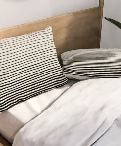 DYD BLACK HORIZONTAL LINES PILLOW SHAMS