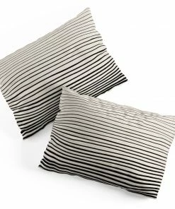 DYD BLACK HORIZONTAL LINES PILLOW SHAMS